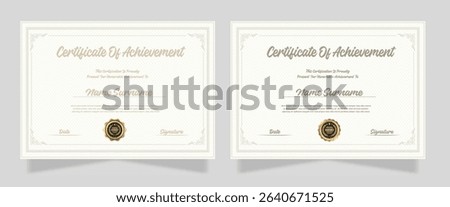 Certificate Template Business Training Achievement with Elegant and luxurious certificate awards template Diploma 