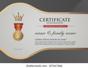 certificate template. certificate template. Can be rectangular white superimposed on the original text. And can be printed over to the original.