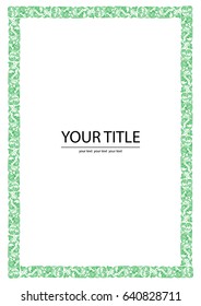 certificate template. classic ornament.