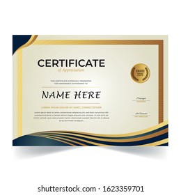 certificate template with clean and creative pattern,Vector illustration