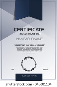 certificate template with clean and modern pattern,
Luxury golden,Qualification certificate blank template with elegant,Vector illustration 