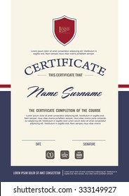 certificate template with clean and modern pattern,Vector illustration 