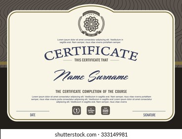 certificate template with clean and modern pattern,Vector illustration 