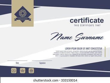 certificate template with clean and modern pattern,Vector illustration 