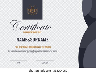 certificate template with clean and modern pattern,Vector illustration