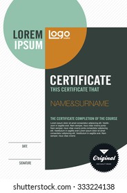 certificate template with clean and modern pattern,Vector illustration 