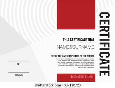 certificate template with clean and modern pattern,Vector illustration 