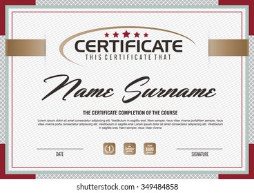 certificate template with clean and modern pattern,Vector illustration 