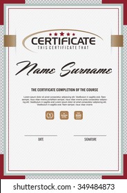 certificate template with clean and modern pattern,Vector illustration 