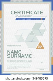 certificate template with clean and modern pattern,Vector illustration 