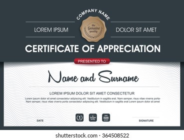 certificate template with clean and modern pattern,Vector illustration 