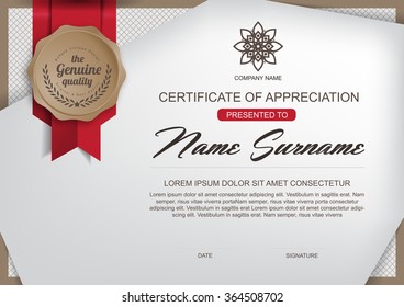 certificate template with clean and modern pattern,Vector illustration 
