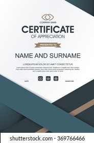 certificate template with clean and modern pattern,Vector illustration 