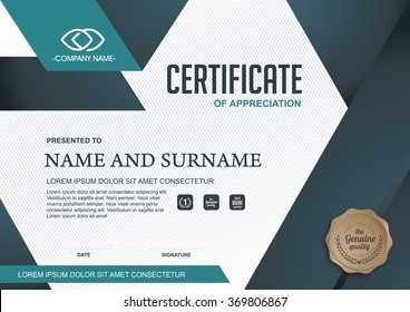 certificate template with clean and modern pattern,Vector illustration 