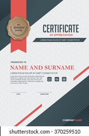 certificate template with clean and modern pattern,Vector illustration 