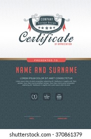 certificate template with clean and modern pattern,Vector illustration 