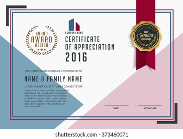 certificate template with clean and modern pattern,Vector illustration 