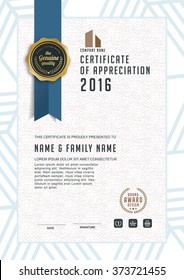 certificate template with clean and modern pattern,Vector illustration 