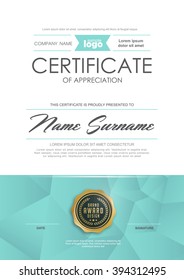certificate template with clean and modern pattern,Vector illustration 