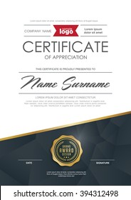 certificate template with clean and modern pattern,Vector illustration 