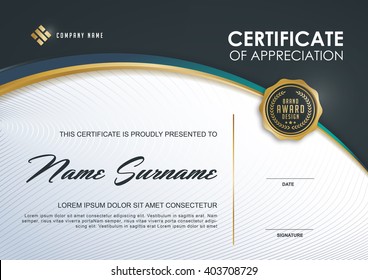 certificate template with clean and modern pattern,Vector illustration 