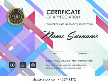 certificate template with clean and modern pattern,Vector illustration 