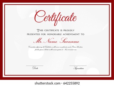 certificate template with clean and modern pattern,Vector illustration