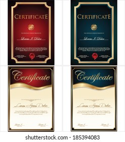 Certificate template. collection