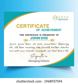 Certificate Template, Corporate Certificate Design, Certificate Design