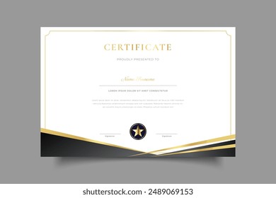 certificate template cover design vector eps 10