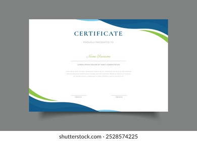 modelo de certificado plano de fundo design vetor eps 10