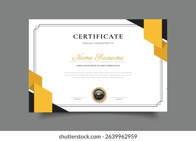 certificate template cover design vector eps 10