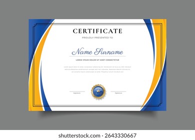 certificate template cover design vector eps 10