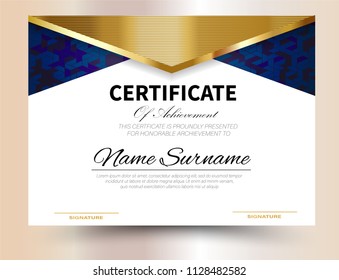 Certificate Template Design A4 Size Stock Vector (Royalty Free ...