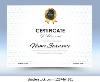 Certificate template Design A4 Size
