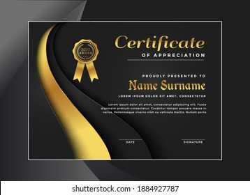 Certificate Template Design Achievement Certificate Appreciation Stock ...