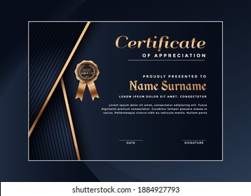 Certificate template design of achievement, certificate for appreciation, award diploma certificate.
