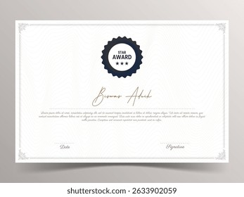 Certificate Template Design Achievement with an Elegant and luxurious certificate awards template