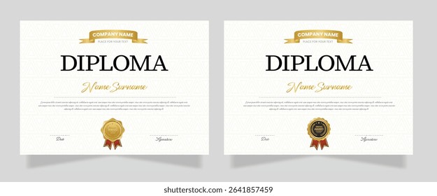 Certificate Template Design Achievement with Elegant and luxurious certificate award template