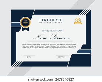 Certificado, Plantilla, diseño, diploma, logro, premio, Vector, graduación, ilustración, negocio, éxito, documento, moderno, papel, decoración, invitación, educación, adornado, abstracto, regalo.