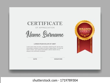 Certificate Template Design Diploma Modern Design Stock Vector (Royalty ...