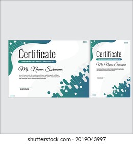 Diseño de plantilla de certificado verde elegante