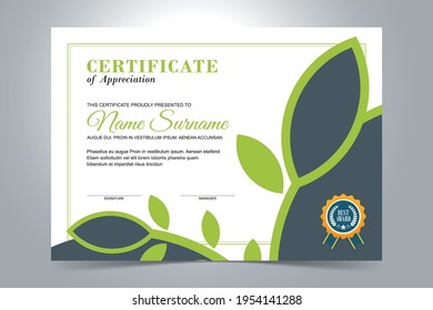 Diseño de plantilla de certificado para evento ambiental