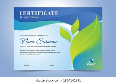 Diseño de plantilla de certificado para evento ambiental