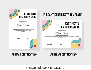 Certificate template design idea. Easy to edit with vector file. Can use for your creative content. Especially about award and certification.