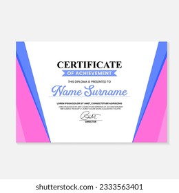 certificate template design with modern background