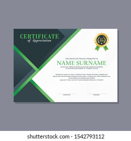 Certificate Template Design Modern Stylish Trendy Stock Vector (Royalty ...