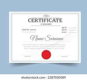 certificate template design with Vector 