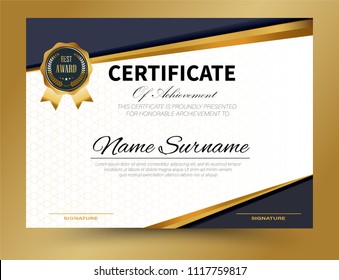 Certificate template Desing A4 Size