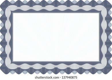 Certificate or template with detailed border